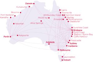 Virgin Australia Route Map