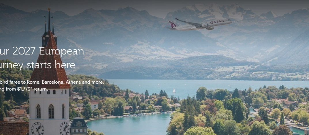 Qatar Airways Europe Early Bird Fares from $1,779 Return